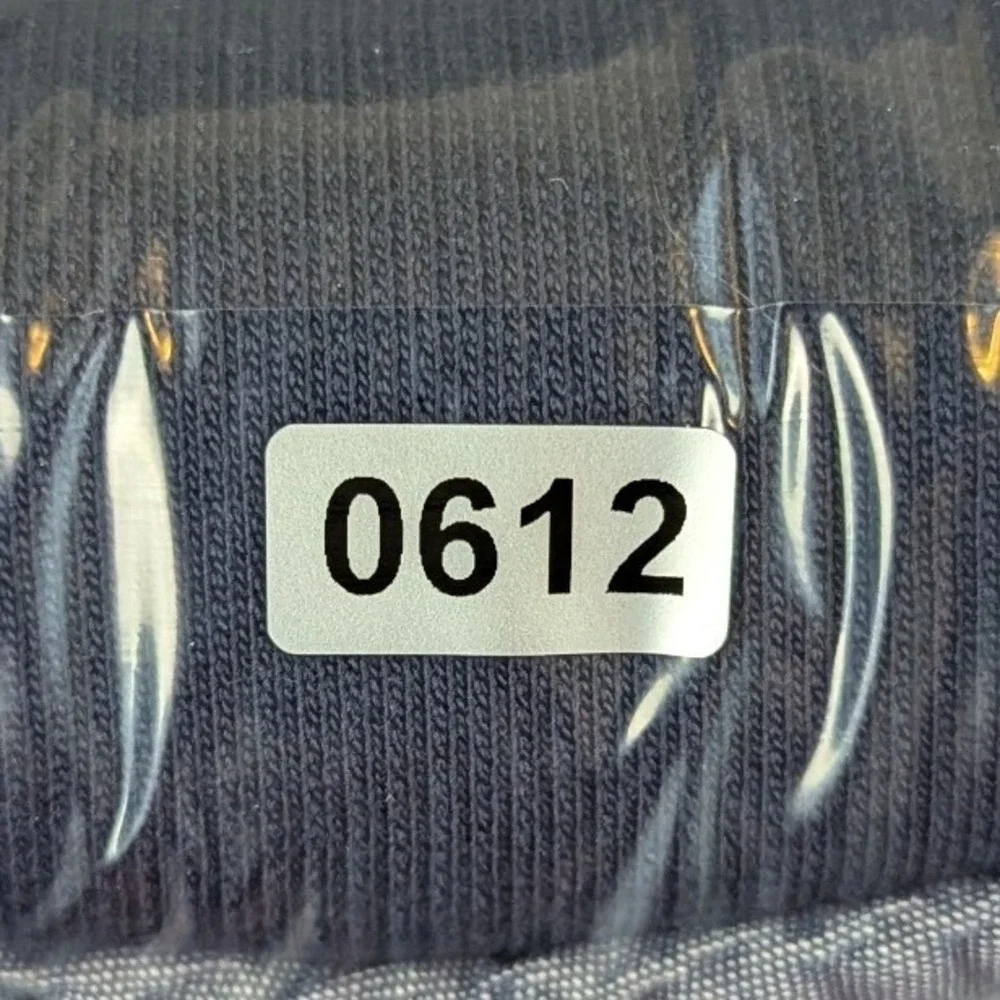 LL Bean Mens‎ M Navy Blue 100% Cotton Quarter Button Mock Neck Pullover 501541